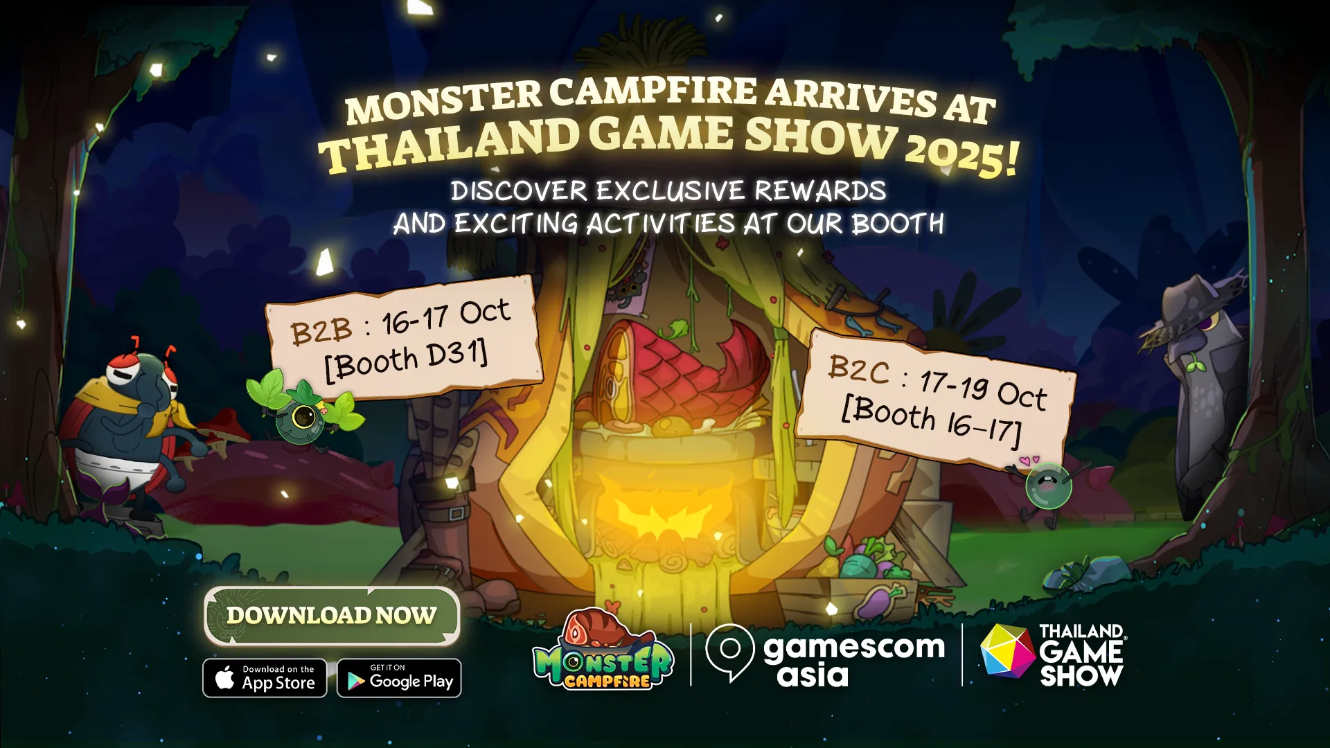 Monster Campfire 點亮泰國遊戲展 2025!一起加入這場盛會吧!
