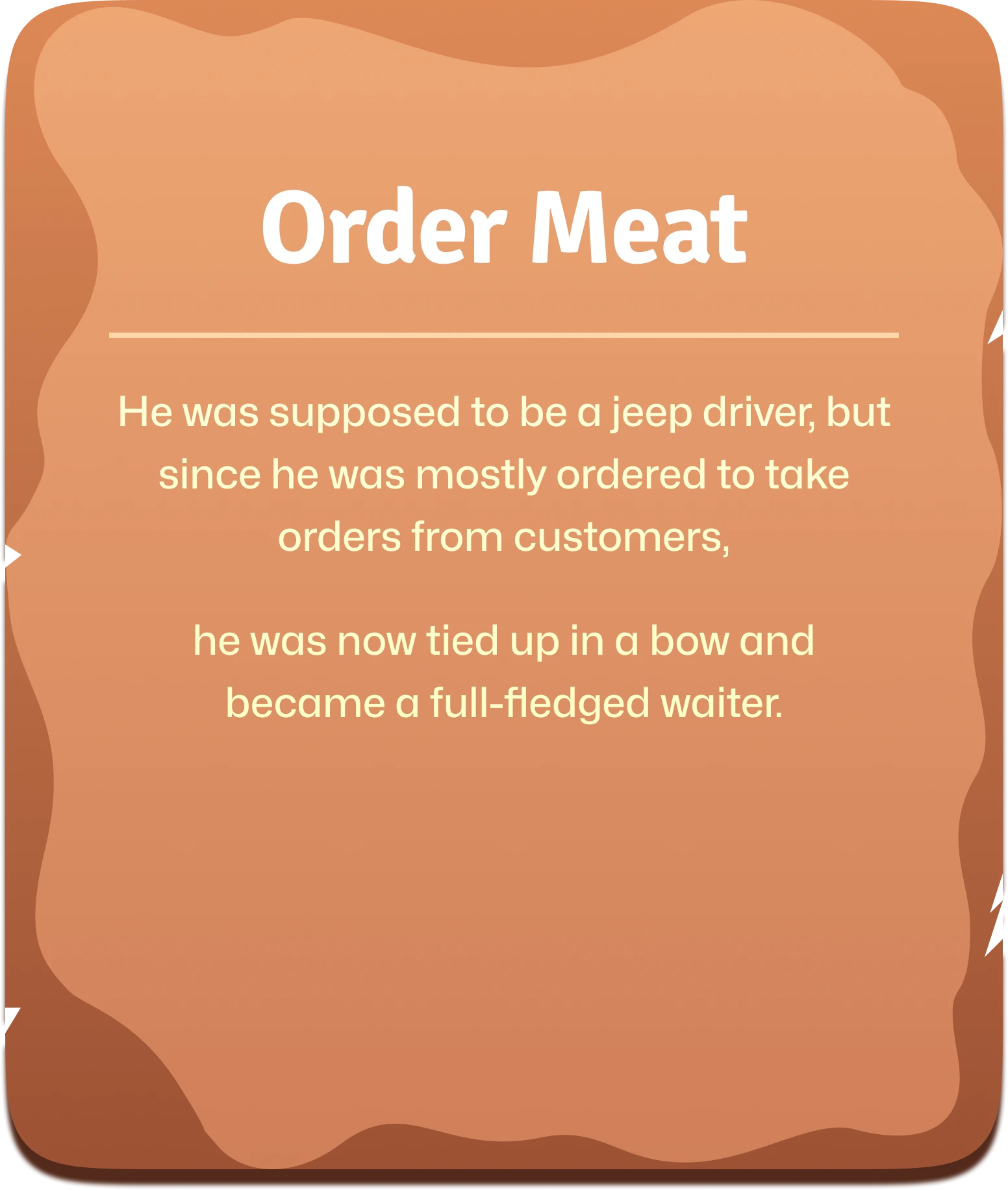 Monster Campfire back order meat banner