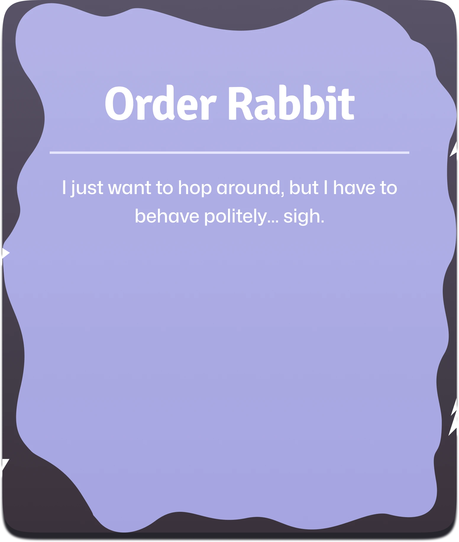 Monster Campfire back order rabbit banner