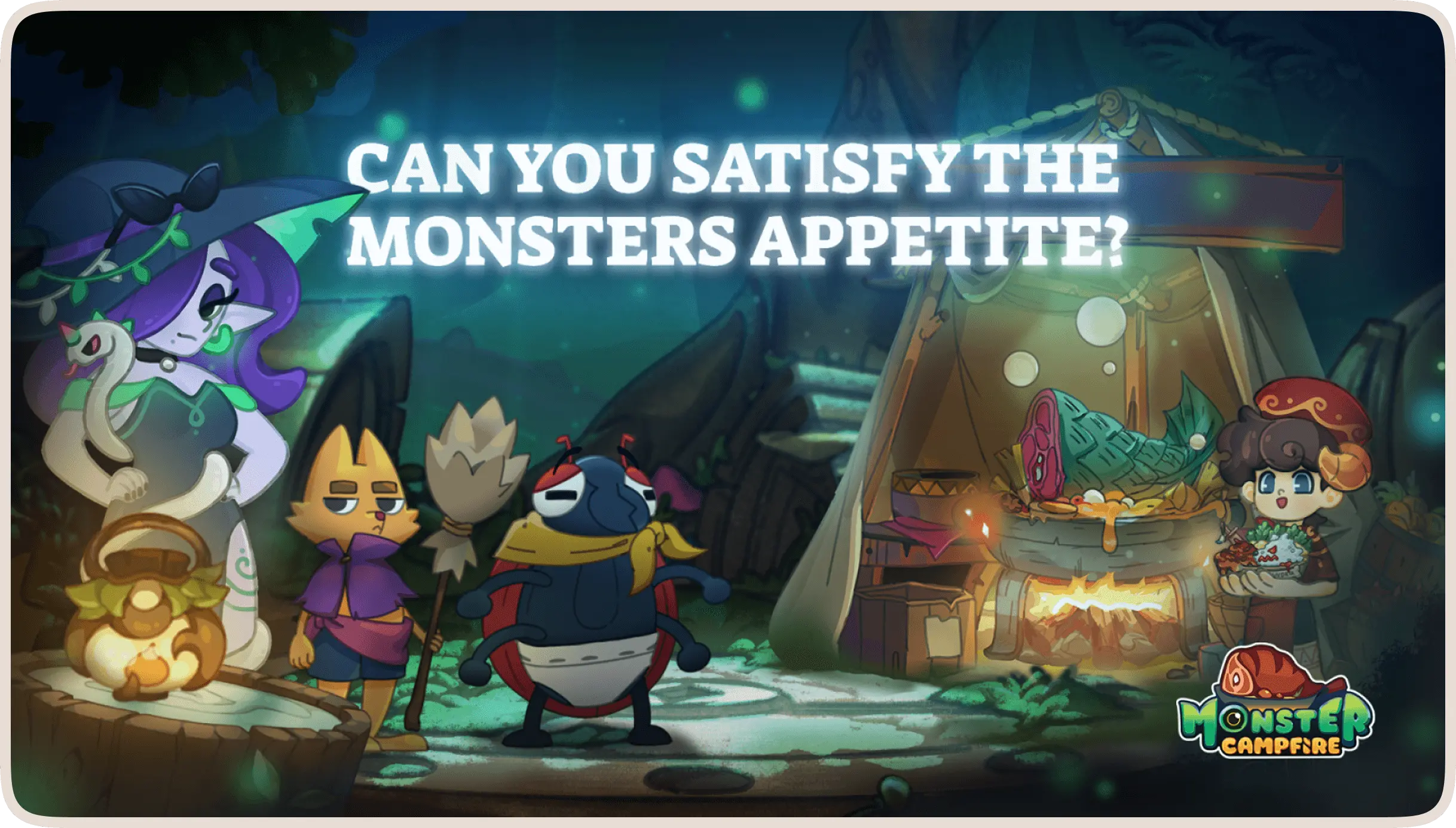 Monster Campfire can you satisfy monsters appetite banner