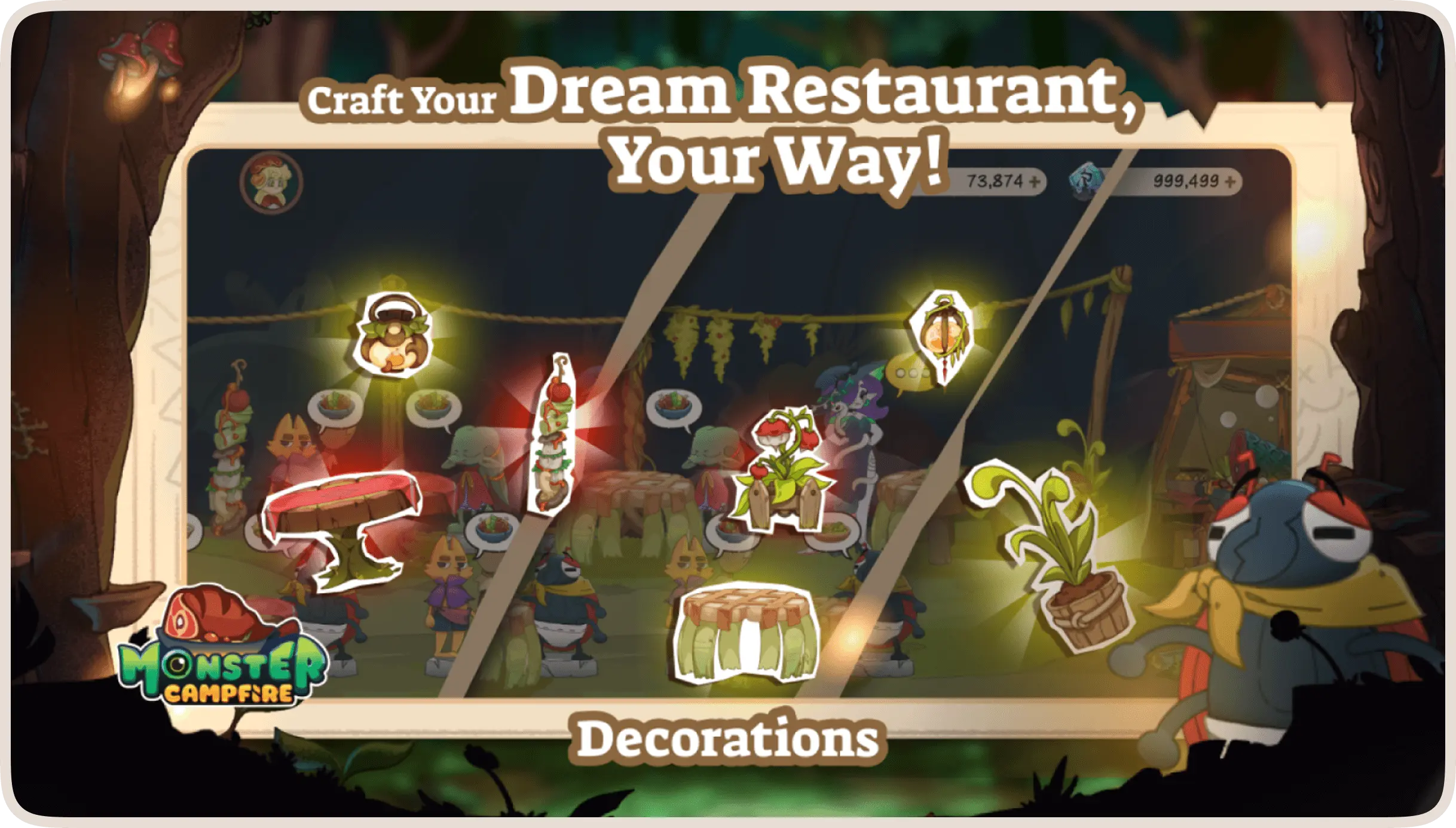 Monster Campfire dream restaurant your way banner