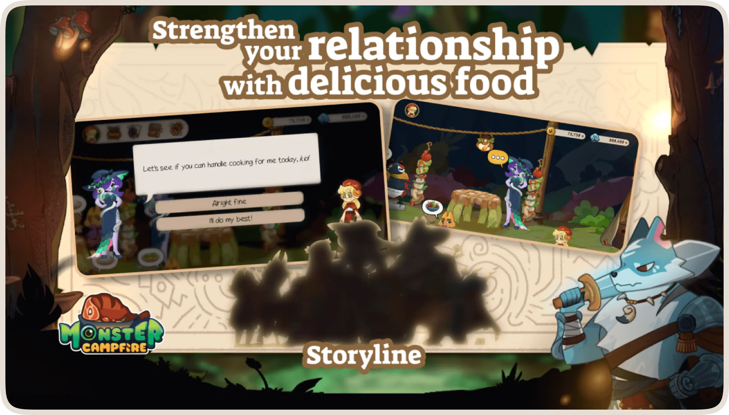 Monster Campfire relationship delicious food banner