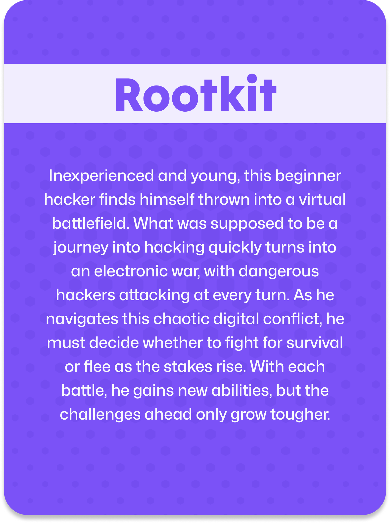 Character card back variation 2 with storyline