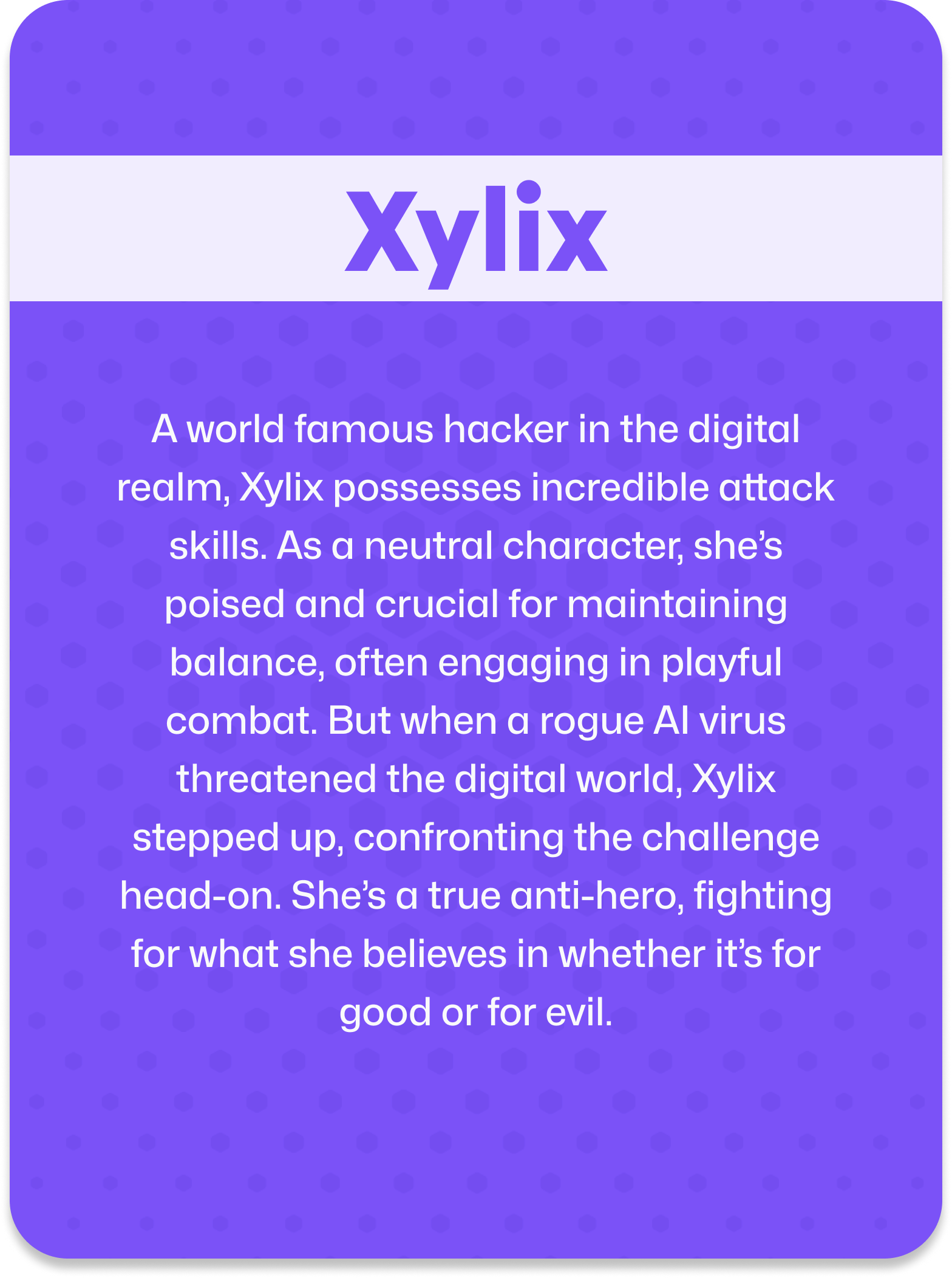 Character card back variation 4 design template