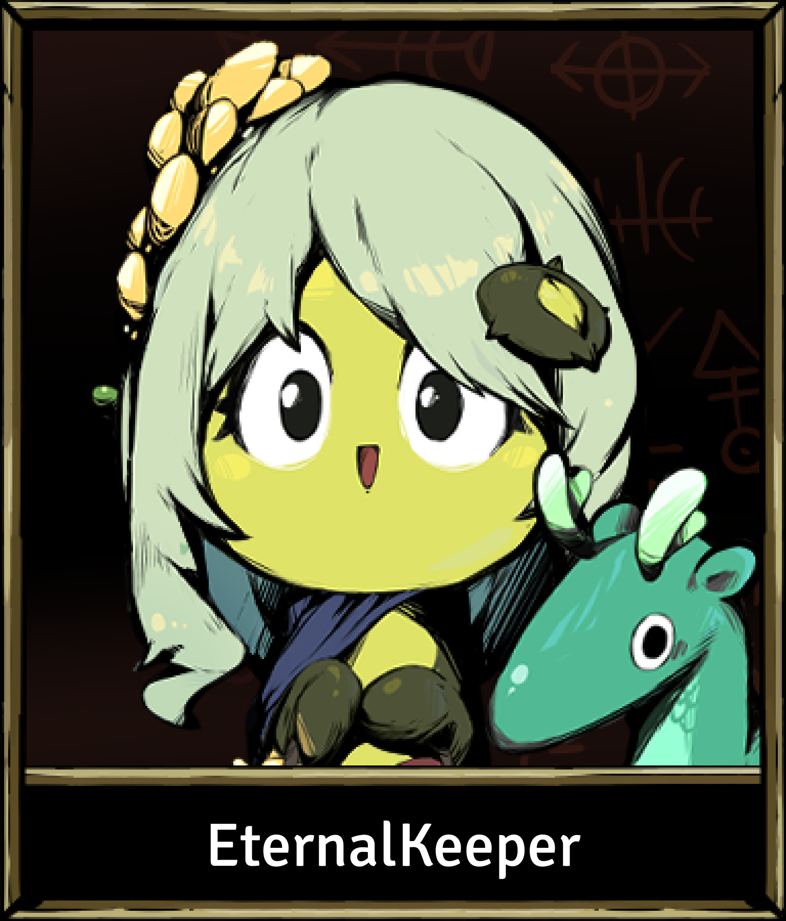 Hero character front facing card design template