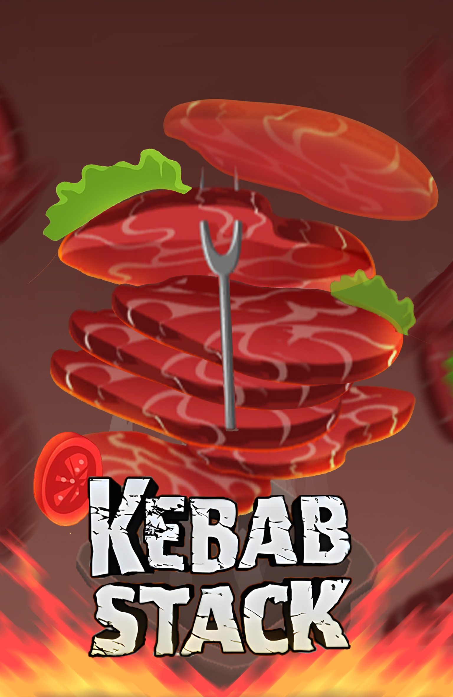 Kebab Stack food stacking puzzle game promotional image