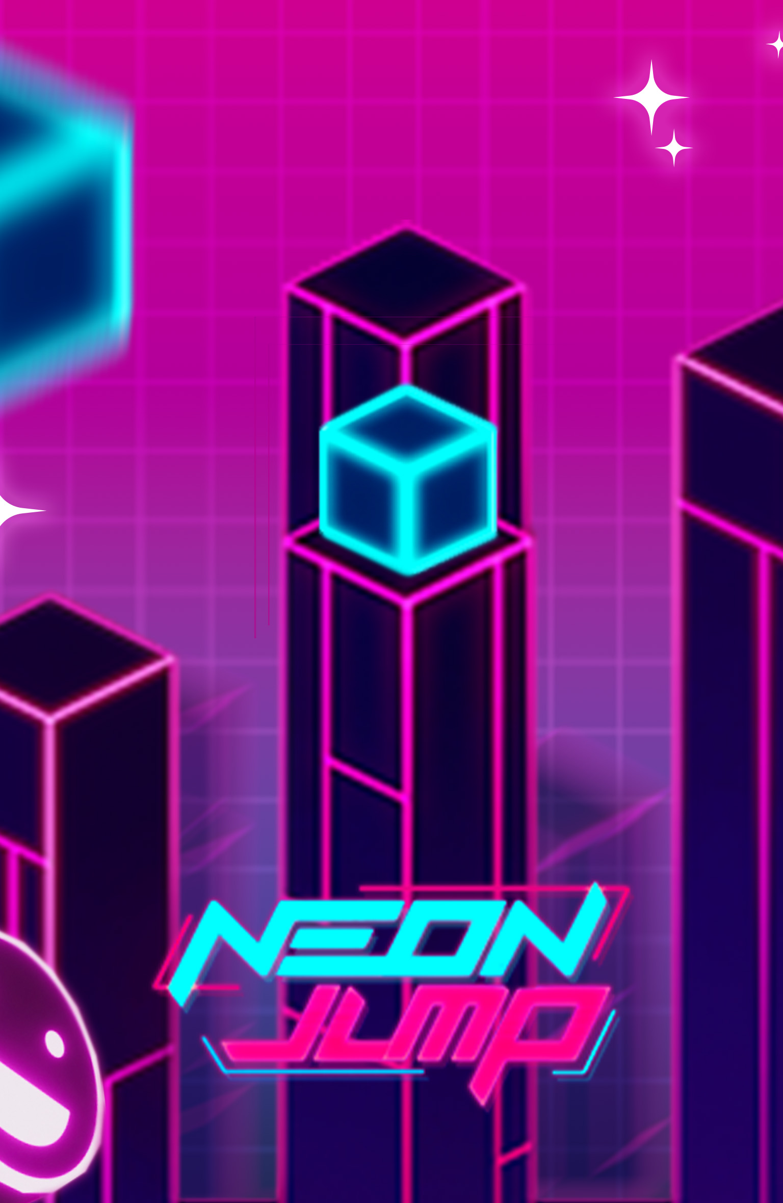 Neon Jump futuristic platformer game artwork